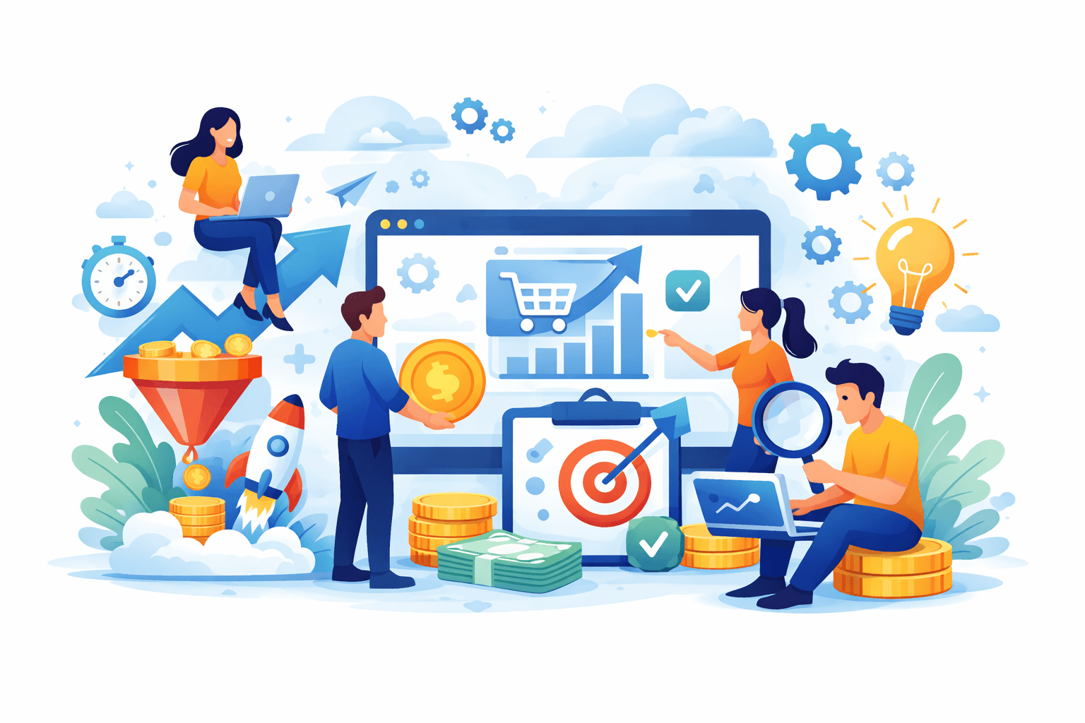 Landing page A/B testing illustration for Jackson businesses