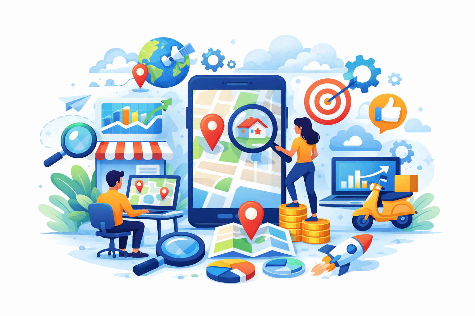 Reputation management illustration for Jackson businesses