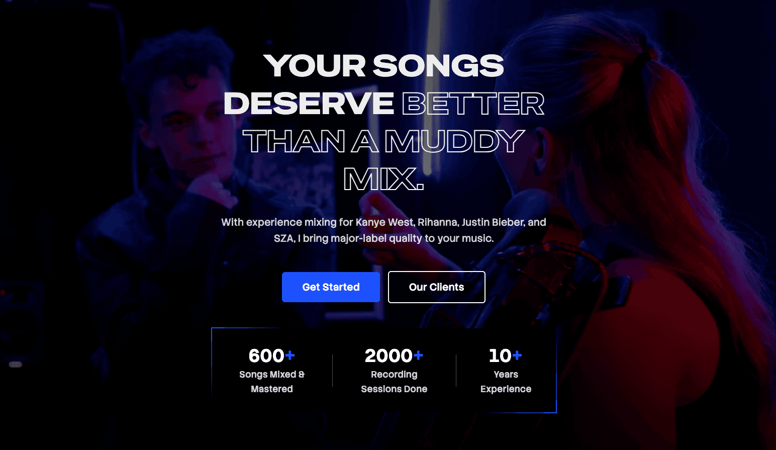 Holland Harmonics website development project in Jackson